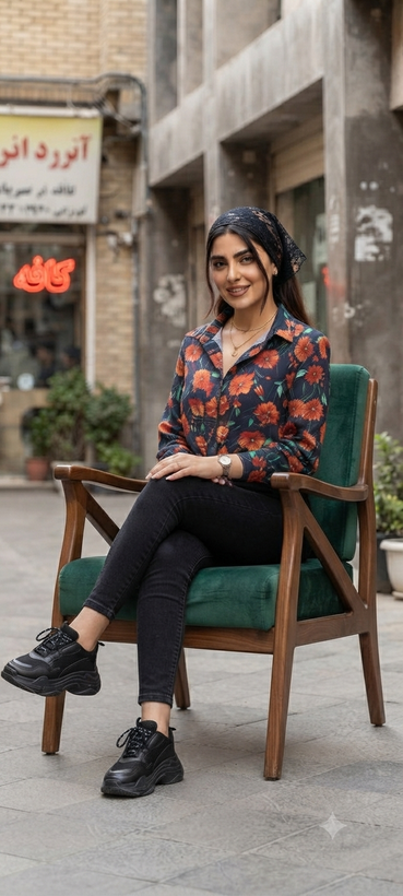 شومیز جلو گره ای ـ سگک دار ـ زنانه ترند ـ مدل لاریسا ـ کد 136523